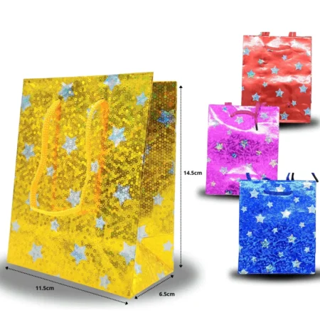 B - 033 bolsa de regalo acabado metalico 14.5x11cm  C/12  D2349