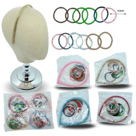 E - 008 diadema con ligas C/12 2051