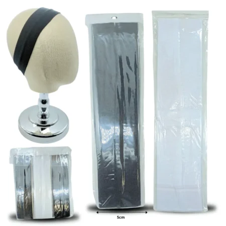 E - 026 valerina licra blanco y negro 5cm C12 HU-013