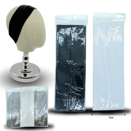 E - 031 valerina licra color negro y blanco 7cm C/12 HU-014