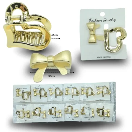 F - 004 pinza corazón con pico blister set 12 pzas C/12  C-42