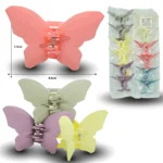 F - 019 pinza para cabello mariposa mate 8.5cm C/12 4422