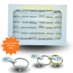 I - 011 anillo solitario acero inoxidable dorado y plateado C/36 260-L-30