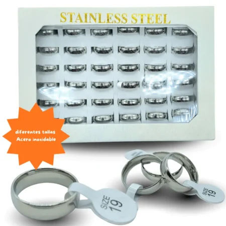 I - 038 argolla acero inoxidable plata C/36 25-01