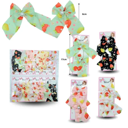 J - 042 pico par moño fresas C/12 2601M-34