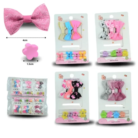 J - 054 pico moño con piojitos set 7 pzas C/12 HLM-20