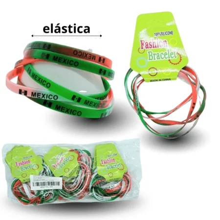 K - 001 pulsera hule futbolera set 6 pzas C/12 R511H-43