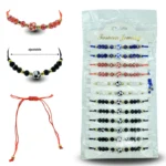 K - 002 pulsera hilo balon y cristales C/12 250-7