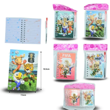 P - 003 libreta con pluma decorada futbol C/12 F55-1