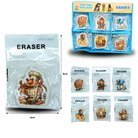 P - 092 goma borrador plana brainrot C/30 25W-123