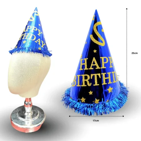 PA - 201 gorro feliz cumpleaños azul C/10 LOULEI