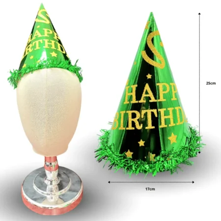 PA - 204 gorro feliz cumpleaños verde C/10 LOULEI