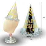 PA - 206 gorro feliz cumpleaños plata C/10 LOULEI