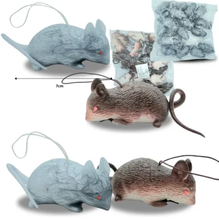 T - 010 juguete de hule ratón C/20 TG-3553E