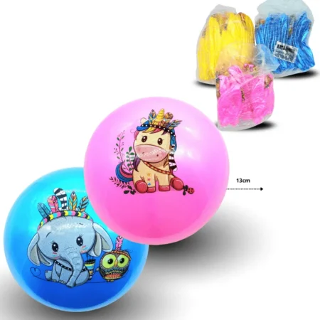 T - 025 pelota inflable decorada hule 13cm C/12 55-15