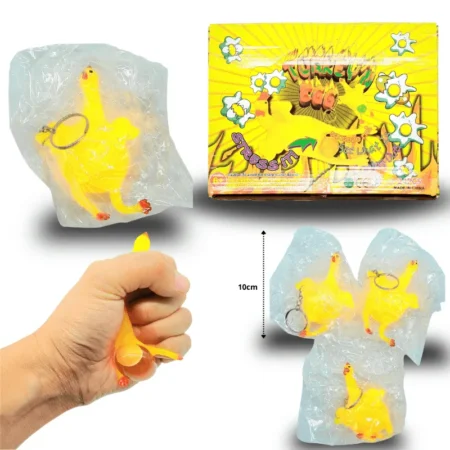 T - 065 juguete squishy pollo con huevo C/24 TG-3525C-1