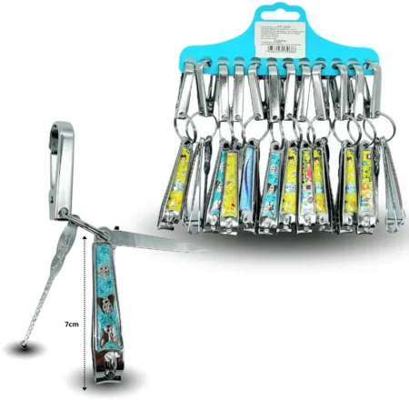 W - 035 cortauñas decorado con limpiador de oído y arnes C/12 3968