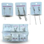 A - 006 arete largo plateado C/12 HMK-24