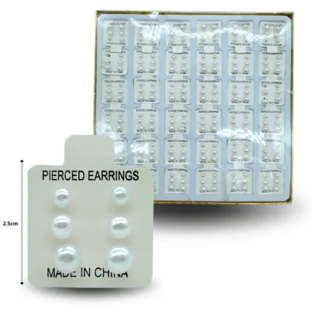 A - 026 arete 3 pares charola dorada C/36 ED2145