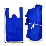 B - 096 bolsa ecológica tipo camiseta AZUL REY 23x40cm C/50 7F-14