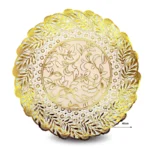 H - 318 mantel redondo dorado C/12 ****