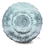 H - 319  mantel redondo plateado C/12 ****