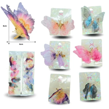 J - 021 pico mariposa alas de organza flexibles C/12 HT-3870