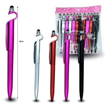 P - 038 pluma touch con soporte para celular C/12 XH3363
