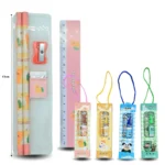 P - 156 lápiz, goma, sacapuntas y regla set 5 pzas en caja C/10 B0043