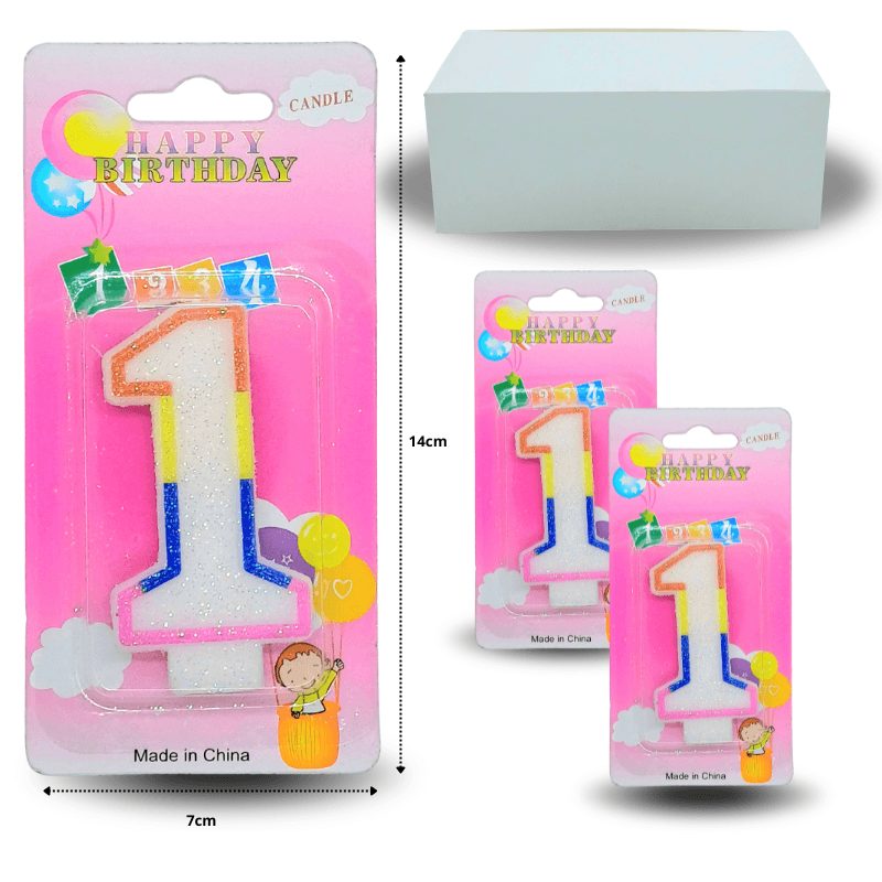 PA - 010 vela cumpleañera número 1 C12 MW853-1C-6