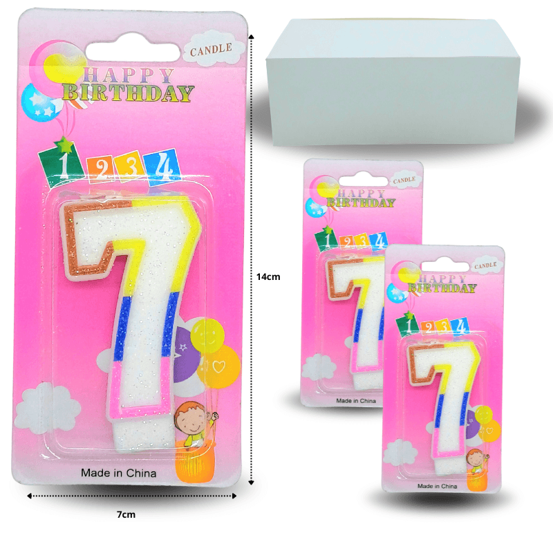 PA - 010 vela cumpleañera número 7 C12 MW853-1C-6