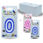 PA - 013 vela cumpleañera numero 0 C/12 F4226 o 4228 o 5505