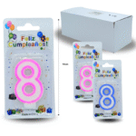 PA - 013 vela cumpleañera numero 8 C/12 F4226 o 4228 o 5505