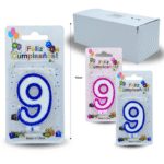 PA - 013 vela cumpleañera numero 9 C/12 F4226 o 4228 o 5505