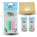 PA - 027 vela cumpleañera set 12 velas con base C/24 853-1C-3