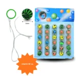 T - 099 pelota saltarina con anillo e hilo sujetador en planilla C/30