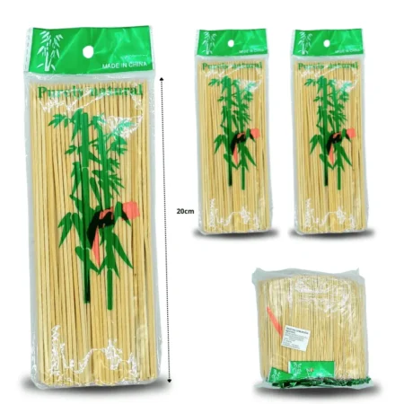 U - 006 palillo para brocheta de bambu 20cm C/20 PG-1012