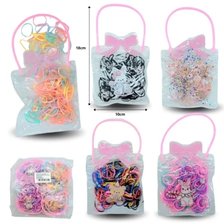 V - 025 liga latex colores surtidos bolsa decorada con agarradera C/12 3861