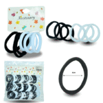 V - 033 liga licra set 6 pzas BLANCO Y NEGRO 4cm C/12 164-8A-1