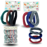 V - 458 liga textil  corrugada 7.5cm colores pálidos set 3 pzas C/12 G6517