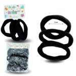 V - 458 liga textil  corrugada 7.5cm negro set 3 pzas C/12 G6517