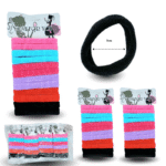 V - 551 liga licra de colores morados y fucsias en cartón set 12 pzas C/12 G6516