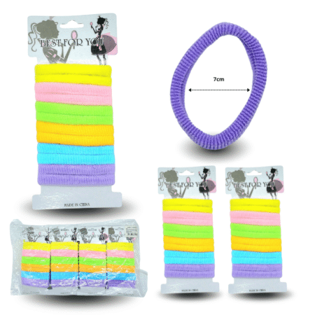 V - 551 liga licra de colores pastel en cartón set 12 pzas C/12 G6516