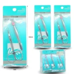 Z - 032 tijera bigotera con pinza saca ceja set 2 pzas C/12 ZE-128