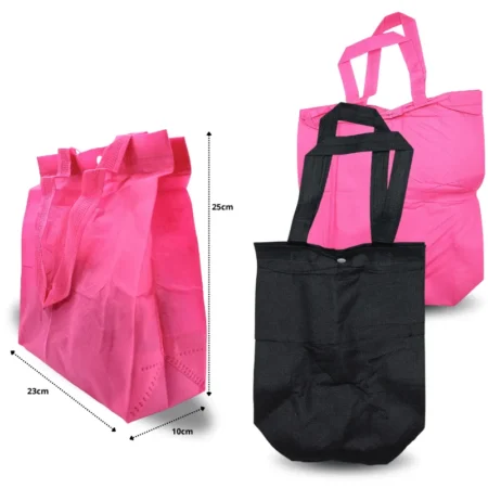 B - 003 bolsa ecológica con asa y botón, un solo color por paquete 25x23x10cm C/50 D3171