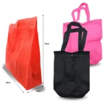 B - 012 bolsa ecologica asa  y botón, un solo color por paquete  39x33x10cm C/50 D3172