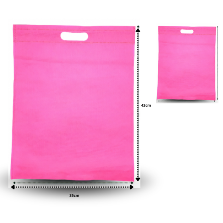 B - 019 bolsa ecológica tipo sobre 45x35cm FUCSIA C/100 D3170