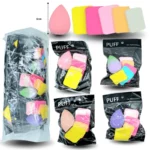 C - 087 esponja cosmética en bolsa set 6pzas plana y bombon C/12  26D25