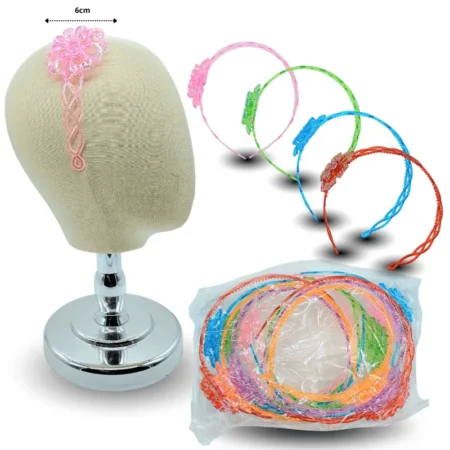 E - 006 diadema plastica trenzada C/12 G2512