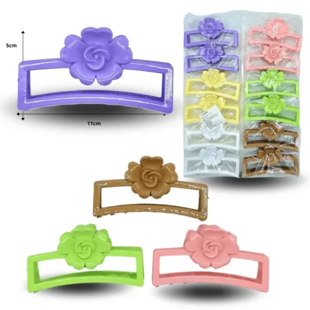 F - 006 pinza rectangular flor 11cm C/12 25J02